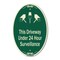 Signmission This Driveway Under 24 Hour Surveillance With, 12 Inch X 18 Inch Designer, Heavy Gauge Aluminum A-OV-G-1218-9748 - alternate 1