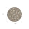 Homeroots 8' Chocolate Beige And Blue Round Floral Washable Indoor Outdoor Area Rug 597808 - alternate 4
