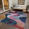 Homeroots 8' X 10' Green Pink And Teal Blue Abstract Washable Indoor Outdoor Area Rug 604459 - alternate 7