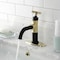 Kingston Brass One-Handle 1-Hole Bathroom Faucet with Deck Plate and Push Pop-Up Drain KSD2822CG - alternate 4