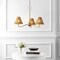 Jonathan Y Grady 27" 3-Light Coastal Farmhouse Adjustable Swooping Arm Metal w/Hand-Woven Rattan Shades LED Cha JYL9559B - alternate 7