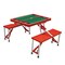Picnic Time Family Of Brands Iowa State Cyclones - Football Field - Picnic Table Portable Folding Table, Red 811-00-100-235-0 - alternate 1