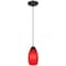 Access Lighting Champagne, Pendant, Oil Rubbed Bronze Finish, Red Glass 28012-1C-ORB/RED - alternate 6