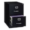 Hirsh 18" W 2 Drawer Vertical File Cabinet, Black, Legal 14413 - alternate 4