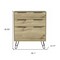 Homeroots 30" Brown and Black Three Drawer Dresser 478261 - alternate 4