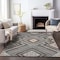 Homeroots 10' X 14' Gray Charcoal And Pink Tribal Washable Indoor Outdoor Area Rug 598129 - alternate 5