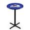 Holland Bar Stool Co 42" Blk Wrinkle Colorado Avalanche Pub Table, 36" dia. Top L211B4236ColAva - alternate 1