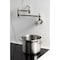 Kingston Brass Wall Mount Pot Filler Faucet with Knurled Handle, Polished Nickel KS3106RKZ - alternate 2
