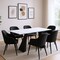 Homeroots 79" White and Black Sintered Stone and Steel Extendable Dining Table 535202 - alternate 4