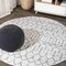 Jonathan Y Moroccan HYPE Boho Vintage Diamond Cream/Gray 5 ft Round Area Rug MOH101B-5R - alternate 1