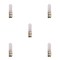 Bulbrite Halogen T4 Double-Contact Bayonet Base BA15D Light Bulbs 5 Pack 50W, Frost, 5PK 860810 - alternate 1