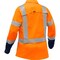Bisley ANSI Type R Class 2 Women's Long Sleeve Work Shirt with Navy Bottom 313W6491H-ON/2X - alternate 2