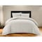 Homeroots Ivory King 100% Cotton 180 Thread Count Washable Duvet Cover Set 529013 - alternate 3