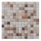 Apollo Tile Mingles 12 in. x 12 in. Glossy White and Brown Glass Mosaic Wall and Floor Tile 20 sqft/case, 20PK NAVAJO MIX 1A - alternate 1