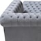 Homeroots Gray Velvet U Shaped Three Piece Sofa and Chaise Sectional With Toss Pillows 643888 - alternate 6