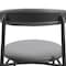 Leisuremod Lume Modern Dining Side Chair in Polyester with Black Steel Frame in Charcoal, 4PK LC20CH4 - alternate 5