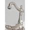Kingston Brass Two-Handle Wall Mount Bridge Kitchen Faucet with Brass Sprayer, Brushed Nickel KS2448PXBS - alternate 3