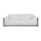 Homeroots 89" White Italian Leather Sofa With Chrome Legs 476519 - alternate 1