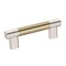 Amerock Esquire 3 in & 3-3/4 in 76mm &96 mm Center-to-Center Polished Nickel/Golden Champagne Cabinet Pull BP36557PNBBZ - alternate 1