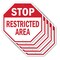 Signmission Stop Restricted Area, 10 inch X 10 inch, Aluminum Metal Signs, 5PK OC-A-5Pack-10-177 - alternate 1