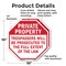 Signmission Private Property Trespassers Will B, 10 inch X 10 inch, Aluminum Metal Signs, 2PK OC-A-2PACK-10-144 - alternate 5