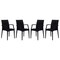 Leisuremod Weave Mace Indoor/Outdoor Arm Chair, Black, 4PK MCA19BL4 - alternate 1