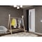 Vdomdoors Front Exterior Prehung Steel Door Ronex0162 Red Oak 96 Sidelight and Transom Window Sidelite Entry RONEX0162EXD-RED-W36+12xH96+16-RH-I - alternate 7