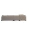 Homeroots Beige Canvas L Shaped Four Piece Sofa and Chaise Sectional With Toss Pillows 674611 - alternate 3