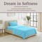Lavish Home 3-Piece Brushed Microfiber Twin Sheet Set Bedding with Fitted and Flat Sheets Plus Pillowcase 66-MF75S-T-LTBL - alternate 6