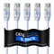 Maximm 25ft Cat6 Round LAN Patch Cable, 5PK, White, 5PK CAT625FT5PKWhite - alternate 1
