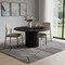 Homeroots 60" Black Solid Wood Pedestal Base Round Top Dining Table 721037 - alternate 4