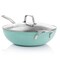 Martha Stewart 12 Inch Aluminum Nonstick Essential Pan with Lid in Turquoise 129267.02 - alternate 4