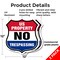 Signmission No Trespassing Shield Sign U.S. Property, 12 inch X 12 inch, Plastic Sign, 2PK SHI-P-2PACK-12-411 - alternate 4