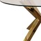 Homeroots 54" Clear and Gold Glass and Metal Cross Leg Base Round Top Dining Table 555132 - alternate 4