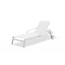 Homeroots Set Of 2 White Modern Aluminum Chaise Lounges, 2PK 372060 - alternate 1