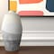 Homeroots 17" Cream And Gray Geometric Ceramic Table Vase 608291 - alternate 4
