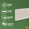 Zoro Select Wall Base Molding, 4 ft L, Almond 820N73 - alternate 8