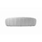 Homeroots 105" White Fabric Curved Sofa 719427 - alternate 5