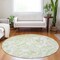 Homeroots 8' Sage Green And Ivory Round Paisley Washable Indoor Outdoor Area Rug 588656 - alternate 5