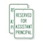 Signmission Reserved for Assistant Principal, 18'' X 24'' 2 Signs, Heavy Gauge Aluminum, 2PK A-1824-2PACK-23217 - alternate 1
