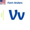 Aacc Self-Adhesive Vinyl Letter: V, Scale: 14 in. Color: Blue Font: Anders by AACC-Anders-UV-Blue-I14x1 - alternate 1