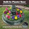 Pure Garden Outdoor Bird Bath with Flower Planter Base and Vintage Green Patina Finish 50-LG1072P - alternate 7