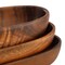 Megachef 3 Piece Acacia Wood Oval Serving Bowls in Assorted Sizes 750122186M - alternate 4