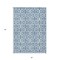 Homeroots 5' X 8' Denim Blue And Ivory Geometric Washable Indoor Outdoor Area Rug 594846 - alternate 8