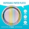 Creative Converting Iridescent Party Paper Plates, 9", 96PK 336692 - alternate 6