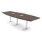 Skutchi Designs 10ft Conference Table With Power Unit | 10 Person Modular Boat Meeting Table | Harmony Series HAR-BOT-48X120-T-H3041-ESIL - alternate 1