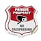 Signmission Private Property Shield Sign No Trespass, 4 inch X 4 inch, Vinyl Decal, 2PK SHI-D-2PACK-4-448 - alternate 1