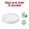 Smarty Had A Party 16 in White Round Plastic Trays, 25PK 9926WH-CASE - alternate 3