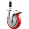 Service Caster 5 Inch 316SS Red Poly Swivel 1-1/4 Inch Expanding Stem Caster Lock Brake SCC SCC-SS316TTLEX20S514-PPUB-RED-114 - alternate 1