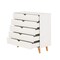 Homeroots 36" White And Natural Wood Five Drawer Dresser 533281 - alternate 4